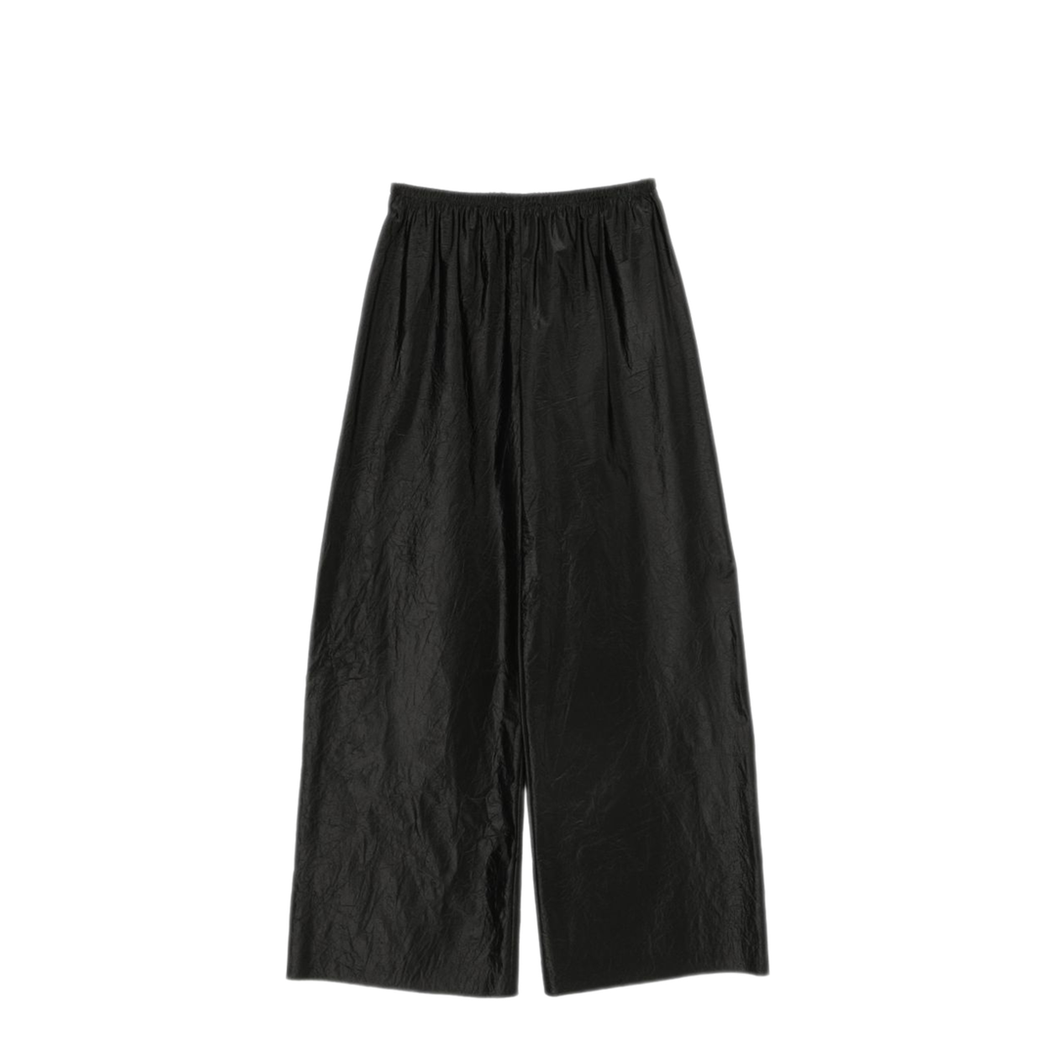 MAYFEYR - The Row - Black Silk Crinkled Wide Leg Trousers - 8653W4640BLK