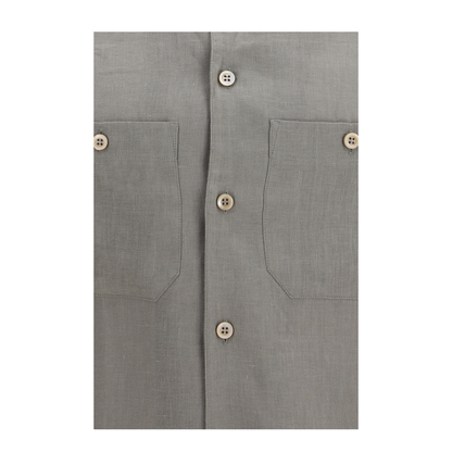 MAYFEYR - Brunello Cucinelli - Easy-Fit Linen Shirt With Chest Pockets - MA6980658