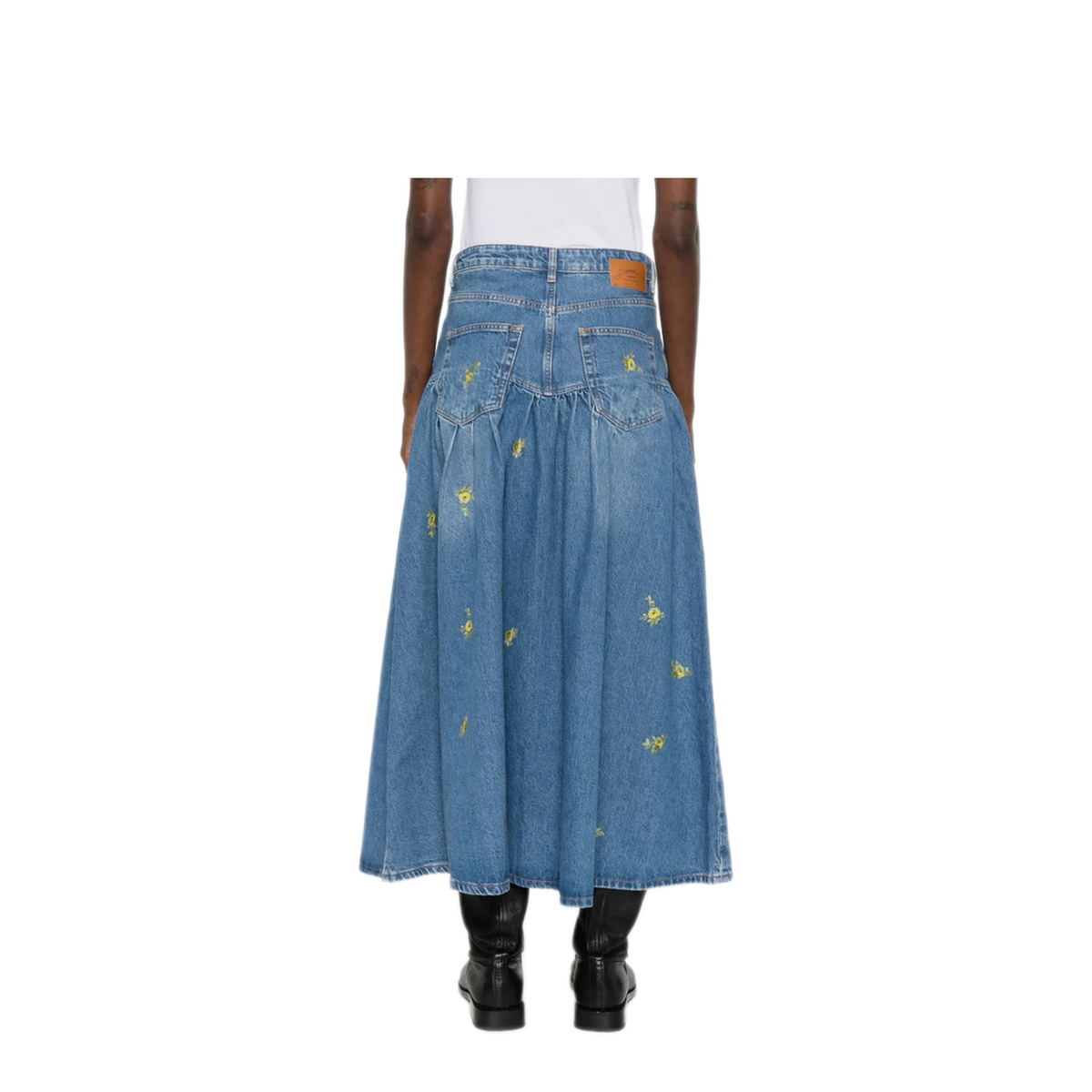 MAYFEYR - Ganni - Long Denim Skirt Floral Print - A1090198565