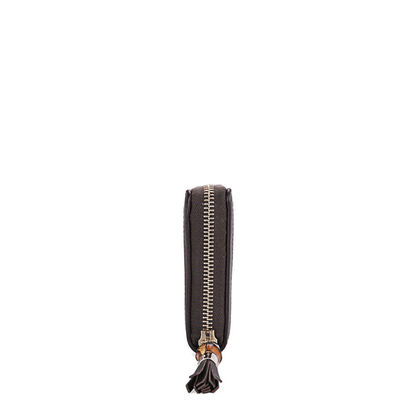 Ophidia Canvas Zip Around Wallet - Brown