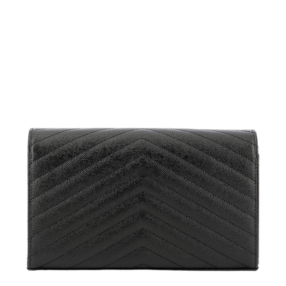 Cassandre Matelassé Leather Wallet - Black