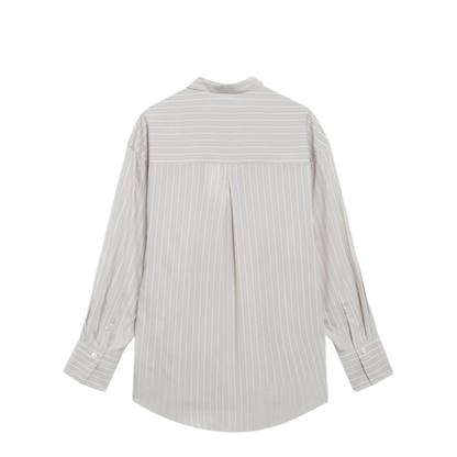 MAYFEYR - Toteme - Oversized Yellow Sky Blue Striped Shirt - 263-WRT0621FB0689394