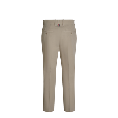 MAYFEYR - Thom Browne - Relaxed Classic Beltloop Trouser With Gg Tape Details In Wrinkle Free Cotton Suiting - FTC512GF1063260