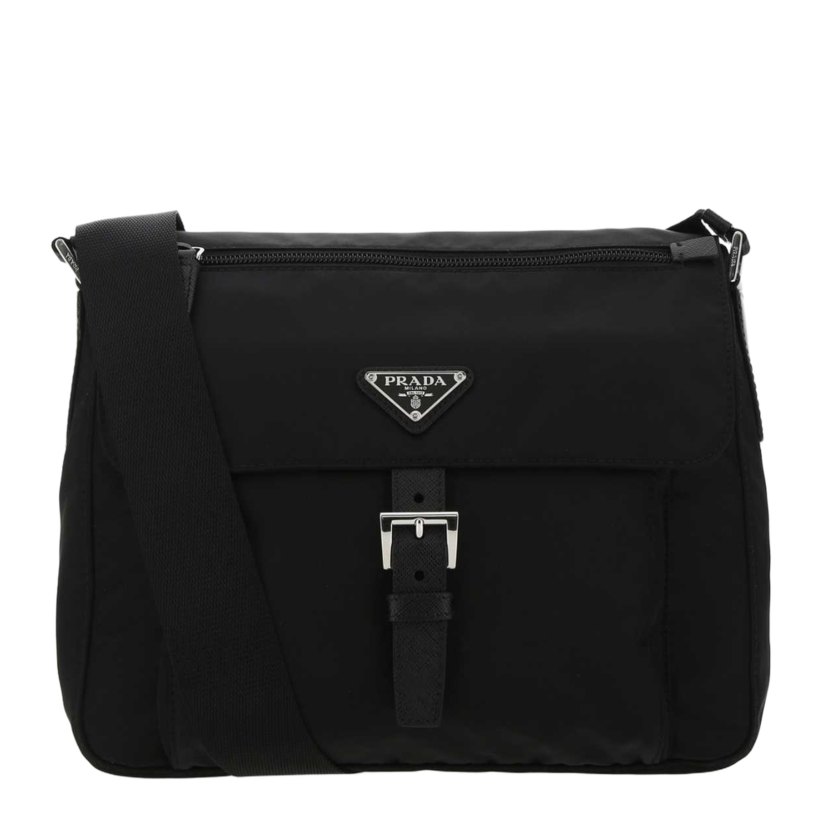 Black Re-Nylon Crossbody Bag