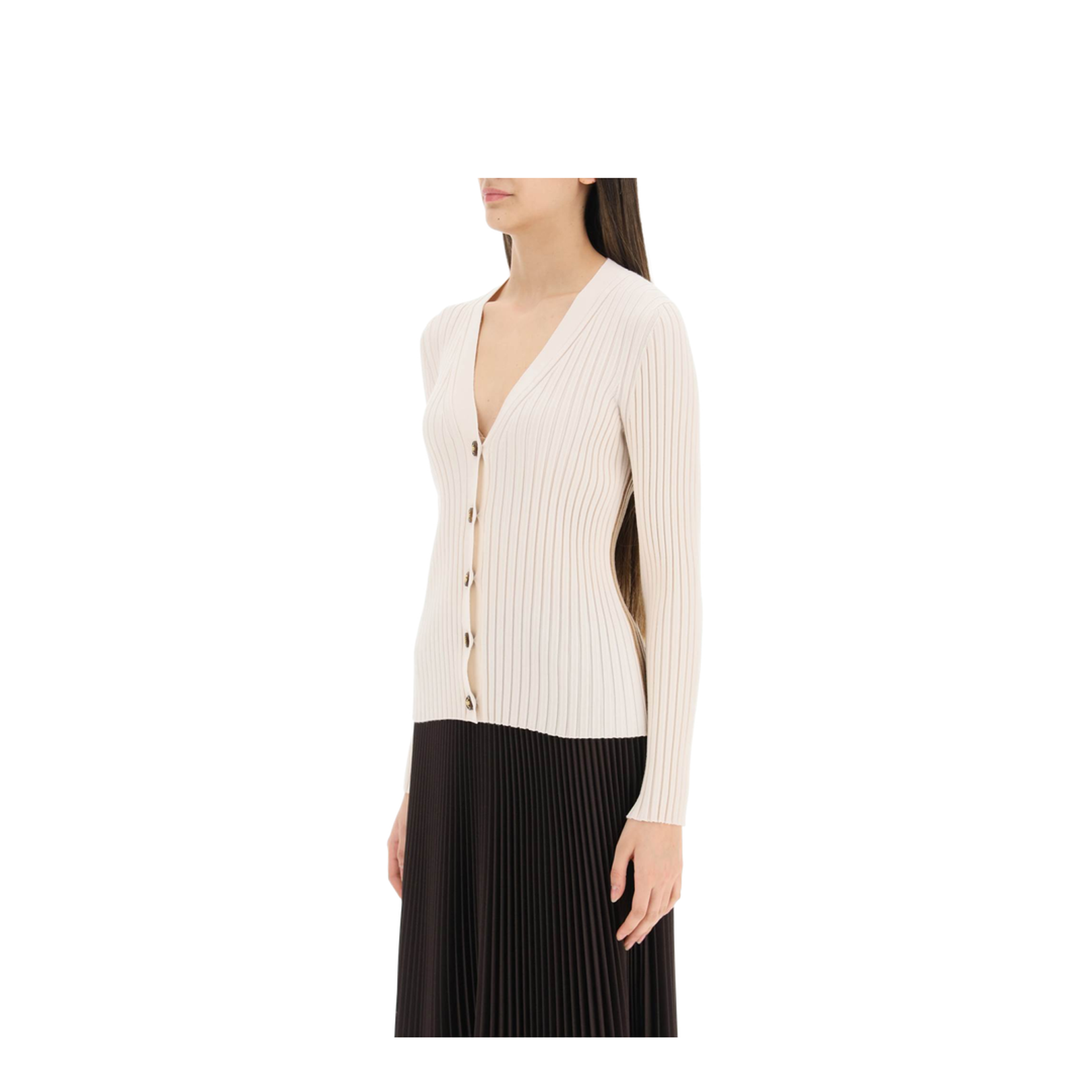 V-Neck Long Sleeve Knit Sweater