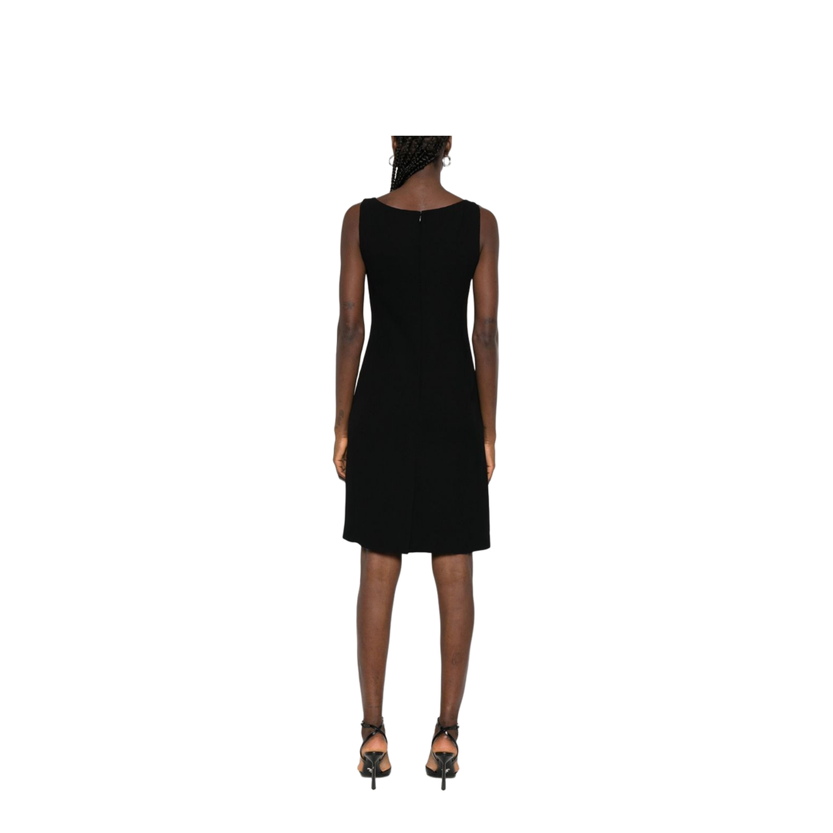 Waffle-weave Technical Fabric Sheath Dress