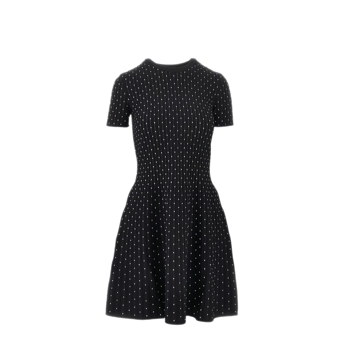 MAYFEYR - Emporio Armani - Black Ribbed Knit Dress - EW006089AF30757FC043