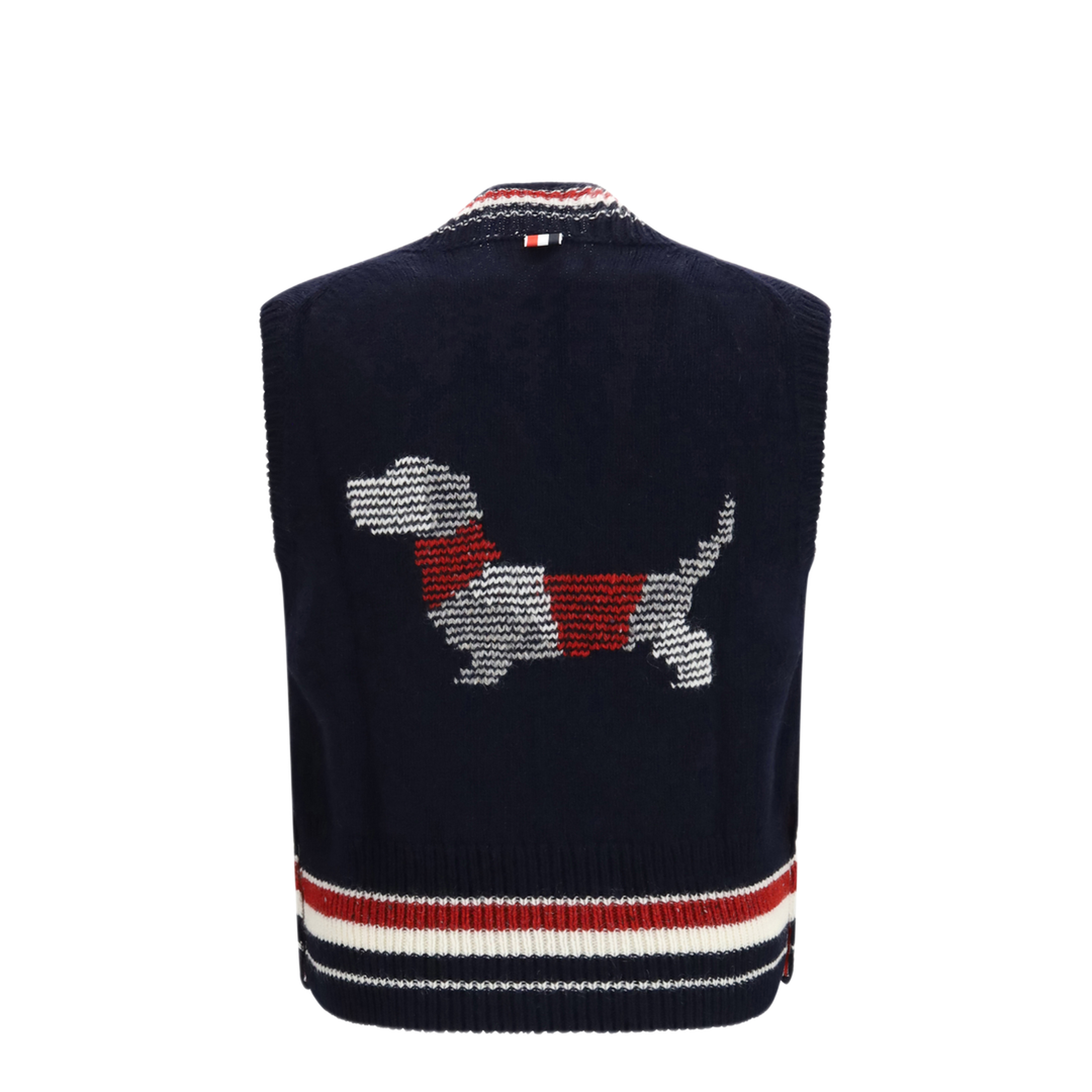 MAYFEYR - Thom Browne - Hector Jersey V Neck Vest - MKV097AY1506