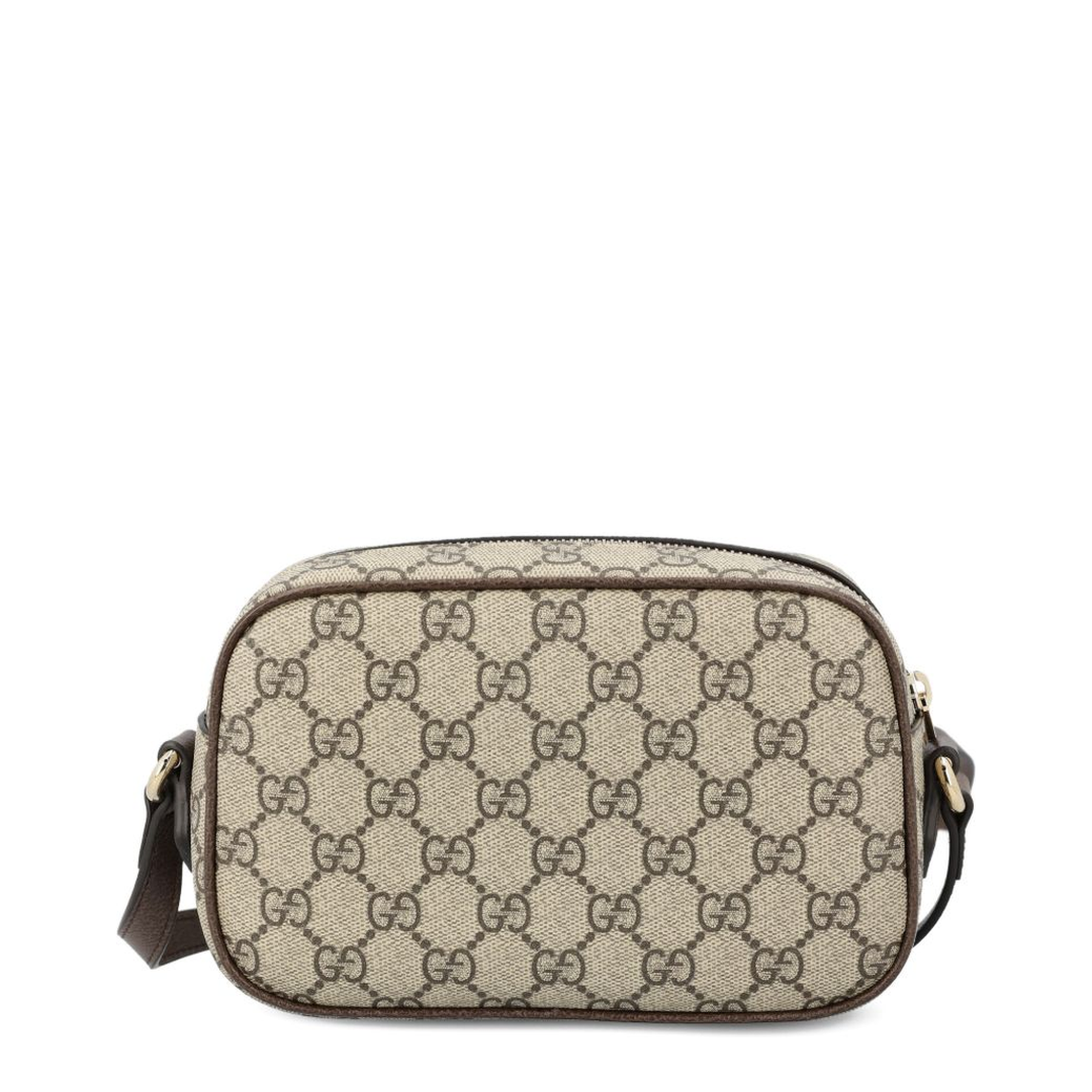 Ophidia Small Camera Bag in Beige and Brown GG Fabric