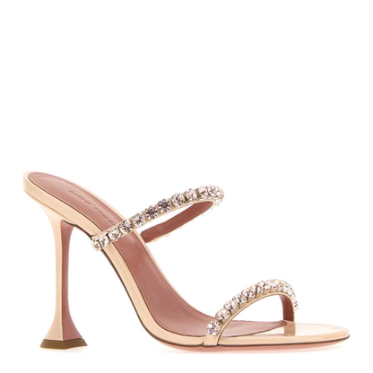 MAYFEYR - Amina Muaddi - Gigi Slipper 95 Peachagol - GIGISLIPPER95PEACHAGOL