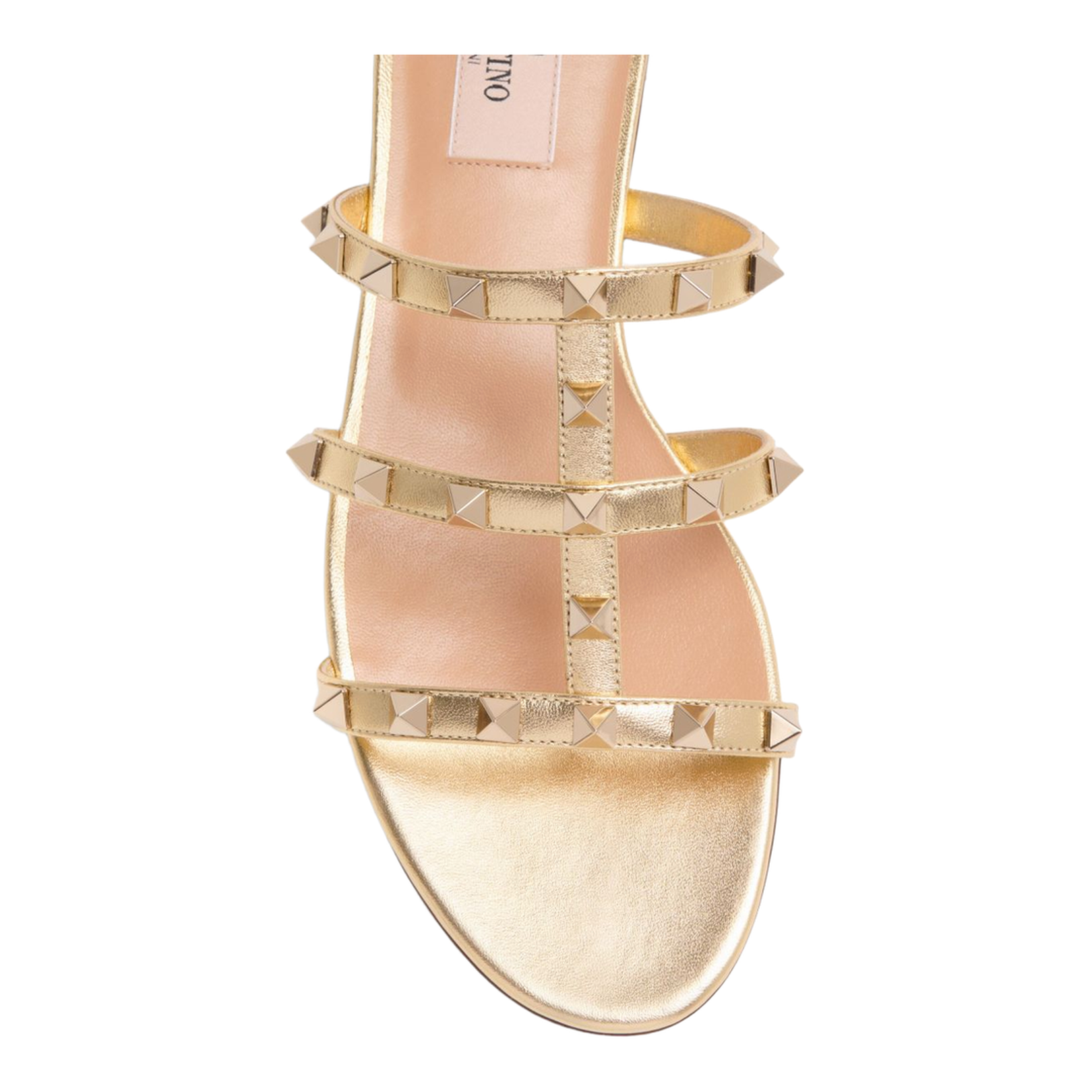 Rockstud Leather Flat Sandals