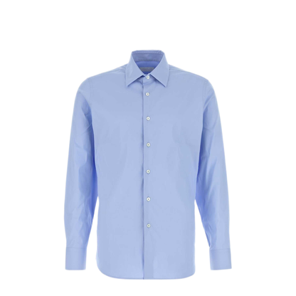 MAYFEYR - Prada - Light Blue Stretch Poplin Shirt - UCM608SOOO10HTF0012