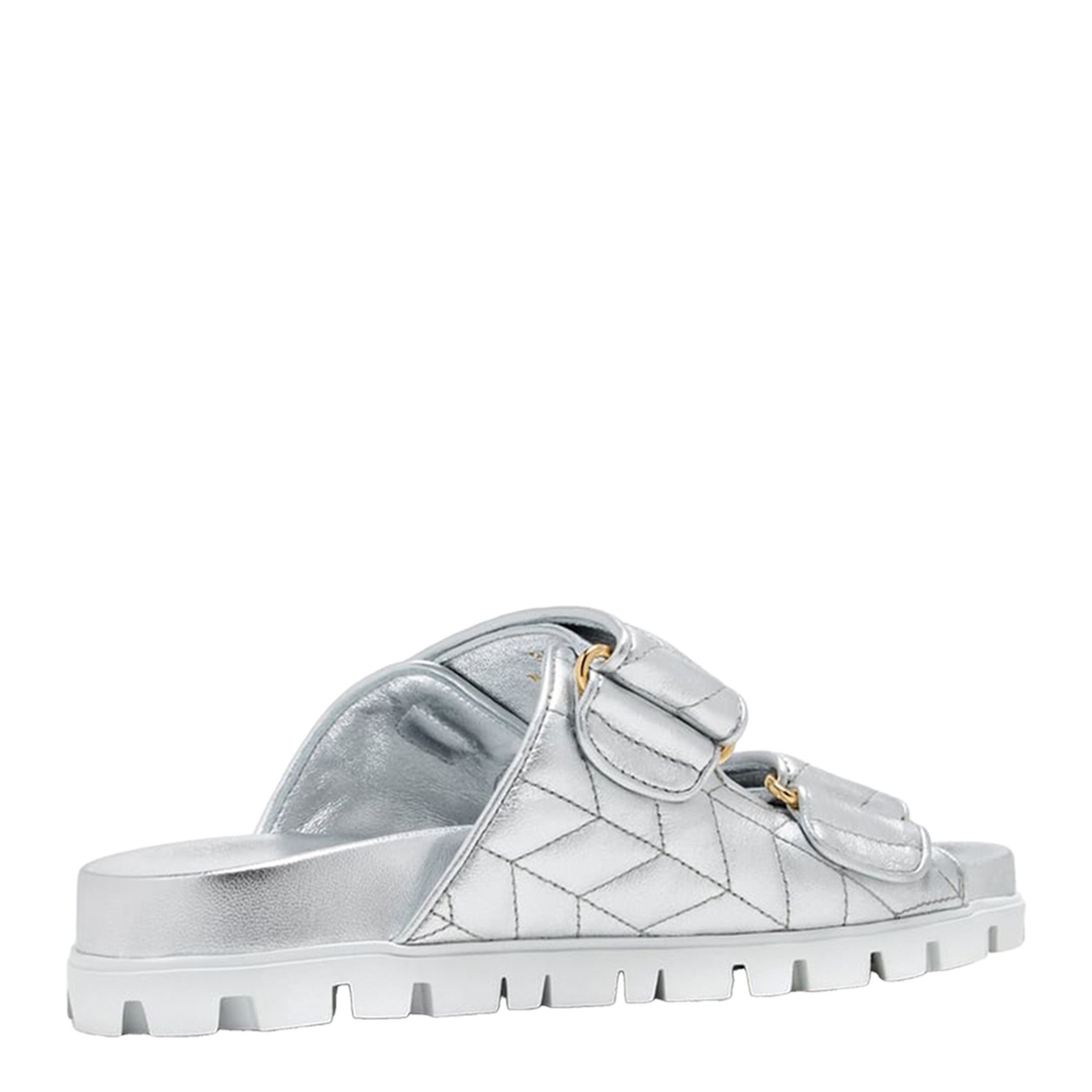MAYFEYR - MIUMIU - Metallic Nappa Leather Slides - 5XX640F0103LLTF0118