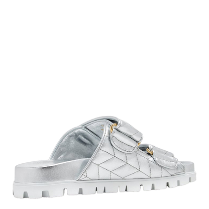 MAYFEYR - MIUMIU - Metallic Nappa Leather Slides - 5XX640F0103LLTF0118