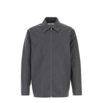 Dark Grey Poplin Shirt