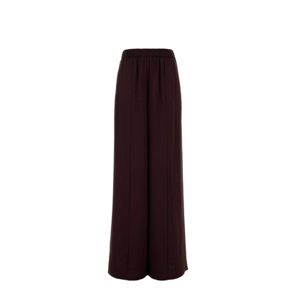 Burgundy Satin Wide-Leg Pant