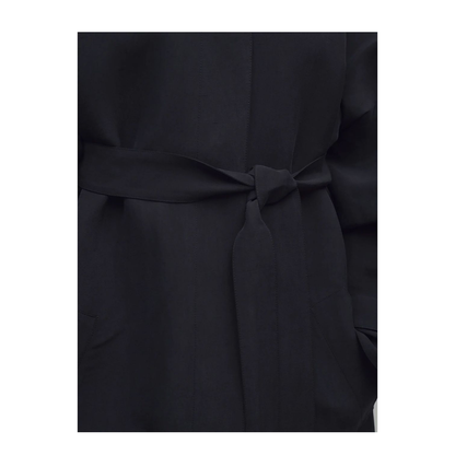 Ryo Coat Black in Silk