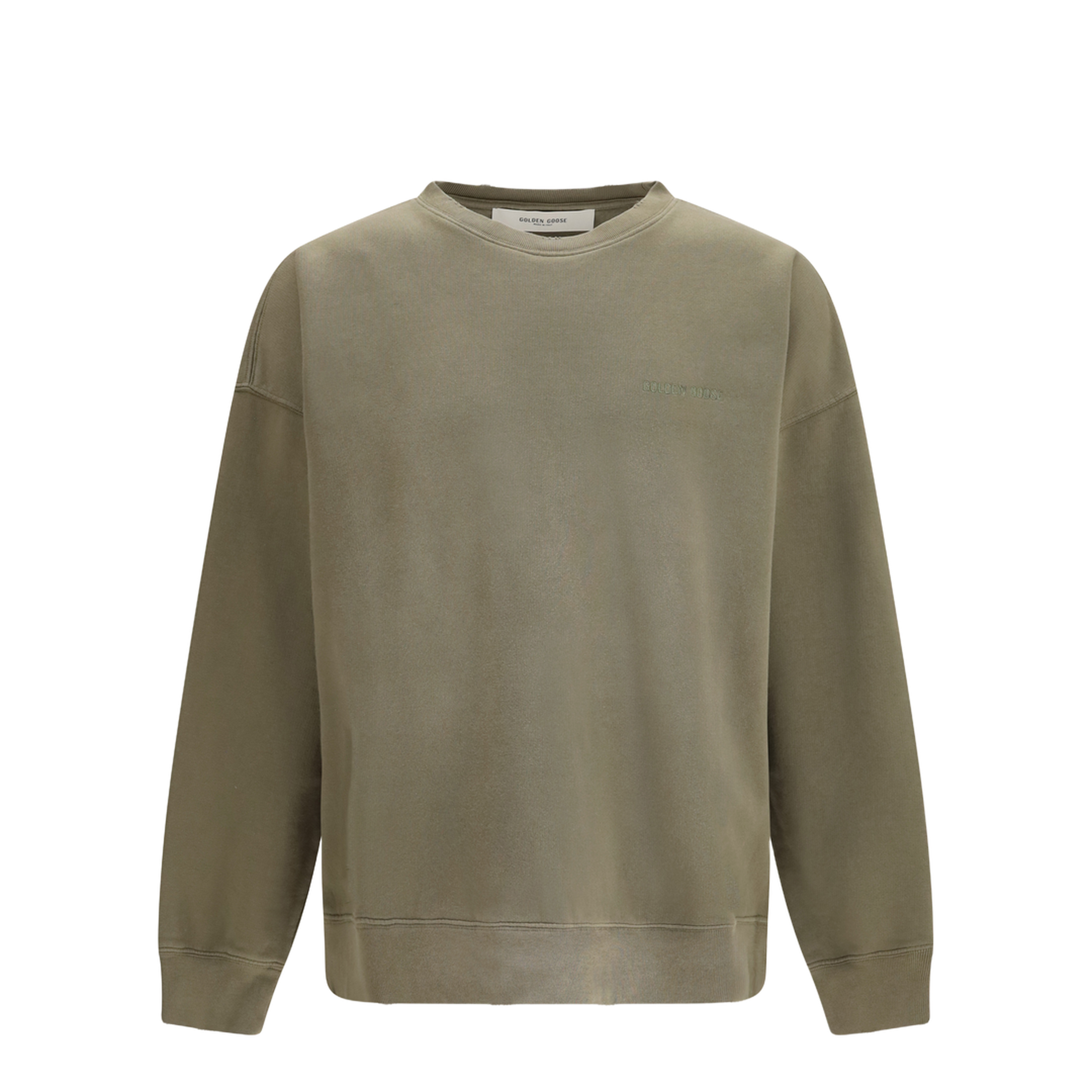 MAYFEYR - Golden Goose - Journey Unisex Crew Neck In Garment-Dyed Cotton Fleece - GUP01938P002383