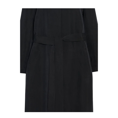 Ryo Coat Black in Silk