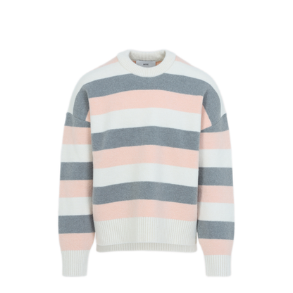 MAYFEYR - Ami Paris - Striped Crewneck Sweater - UKS841KN01260544