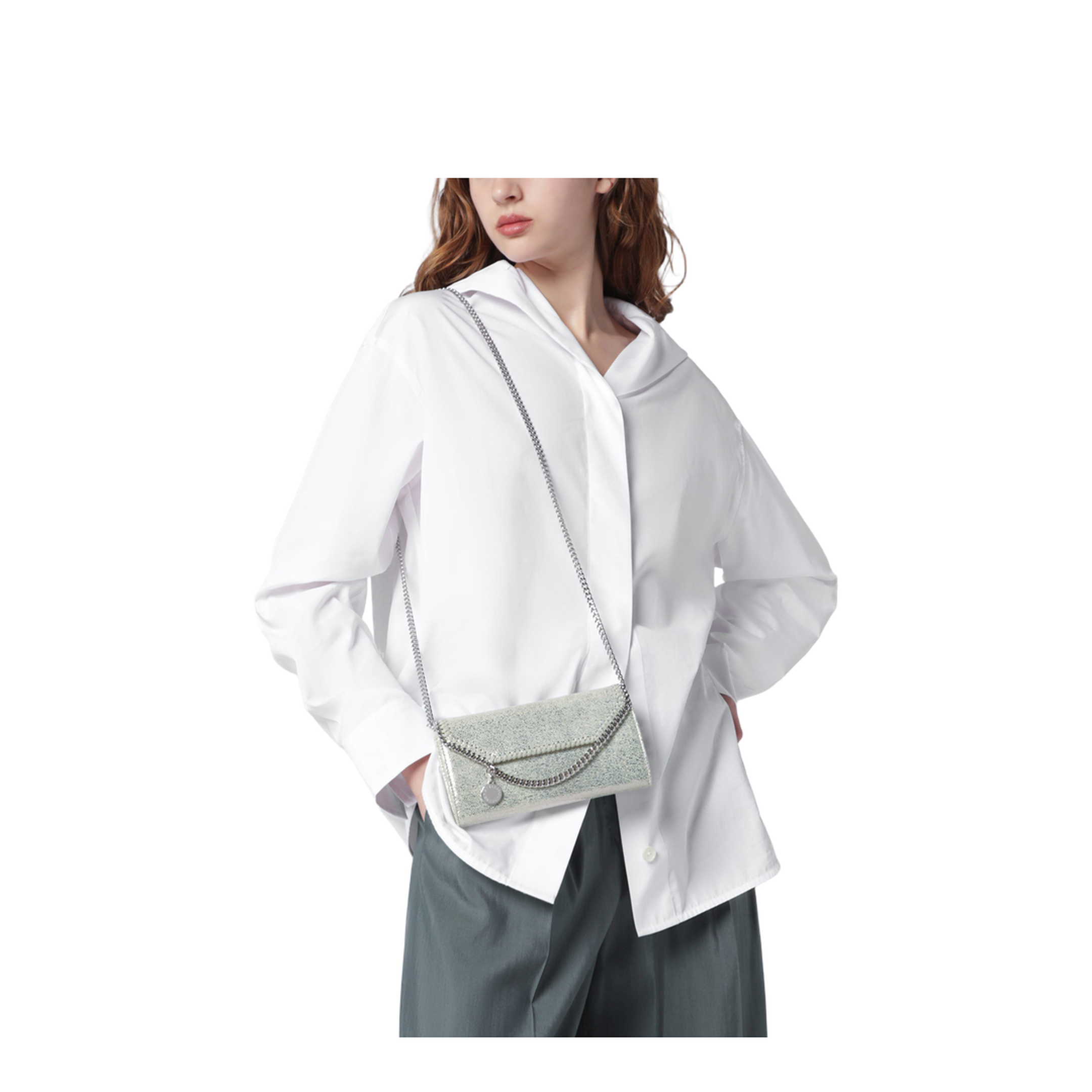 Light Lime Green Falabella Shoulder Wallet Bag