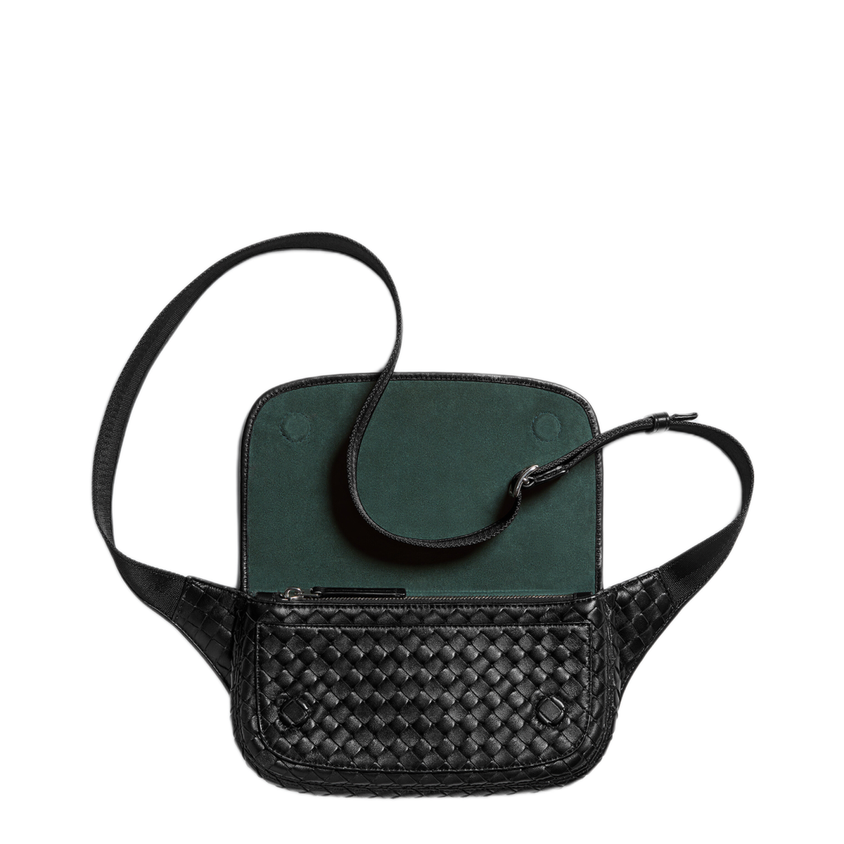 Veneto Leather Belt Bags - Black