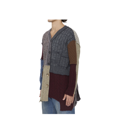 Patchwork Distressed Cardigan