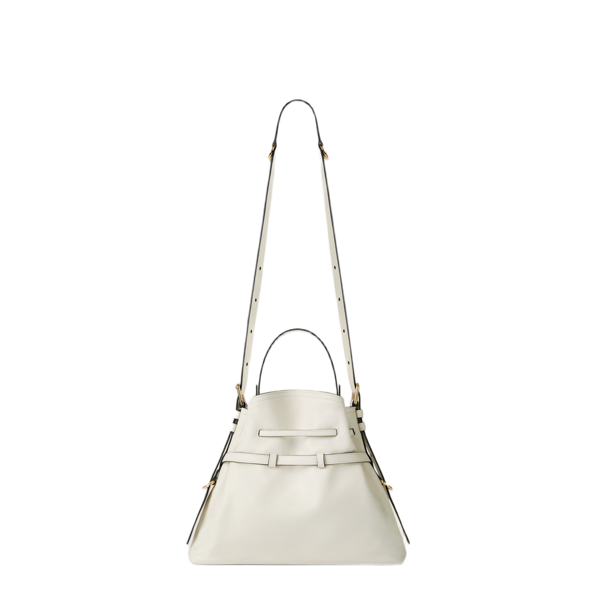 Voyou Small Calfskin Bucket Bag - Ivory