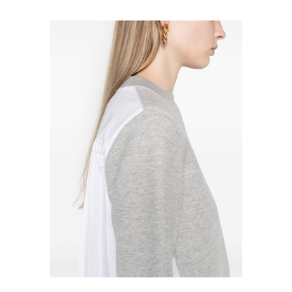 Cotton and Nylon Crewneck Sweater