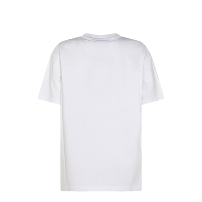 Cotton Jersey T-Shirt with Embroidery in White