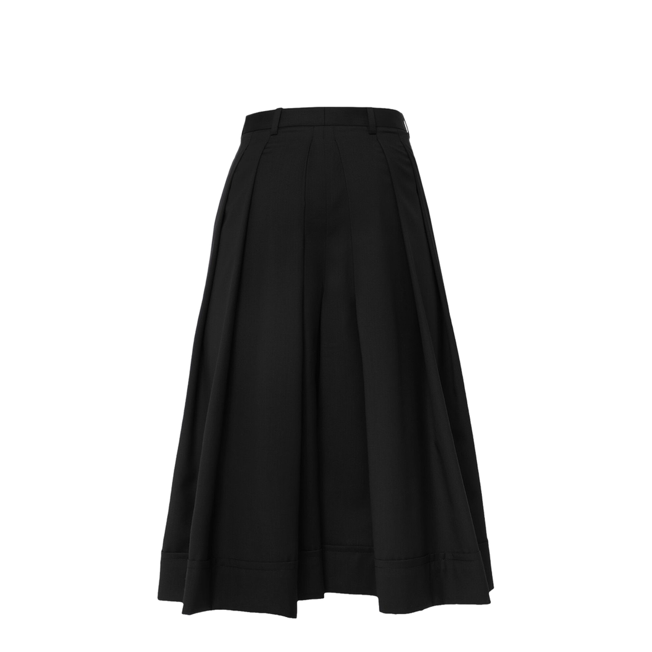 Culotte Trousers in Wool with Pleats