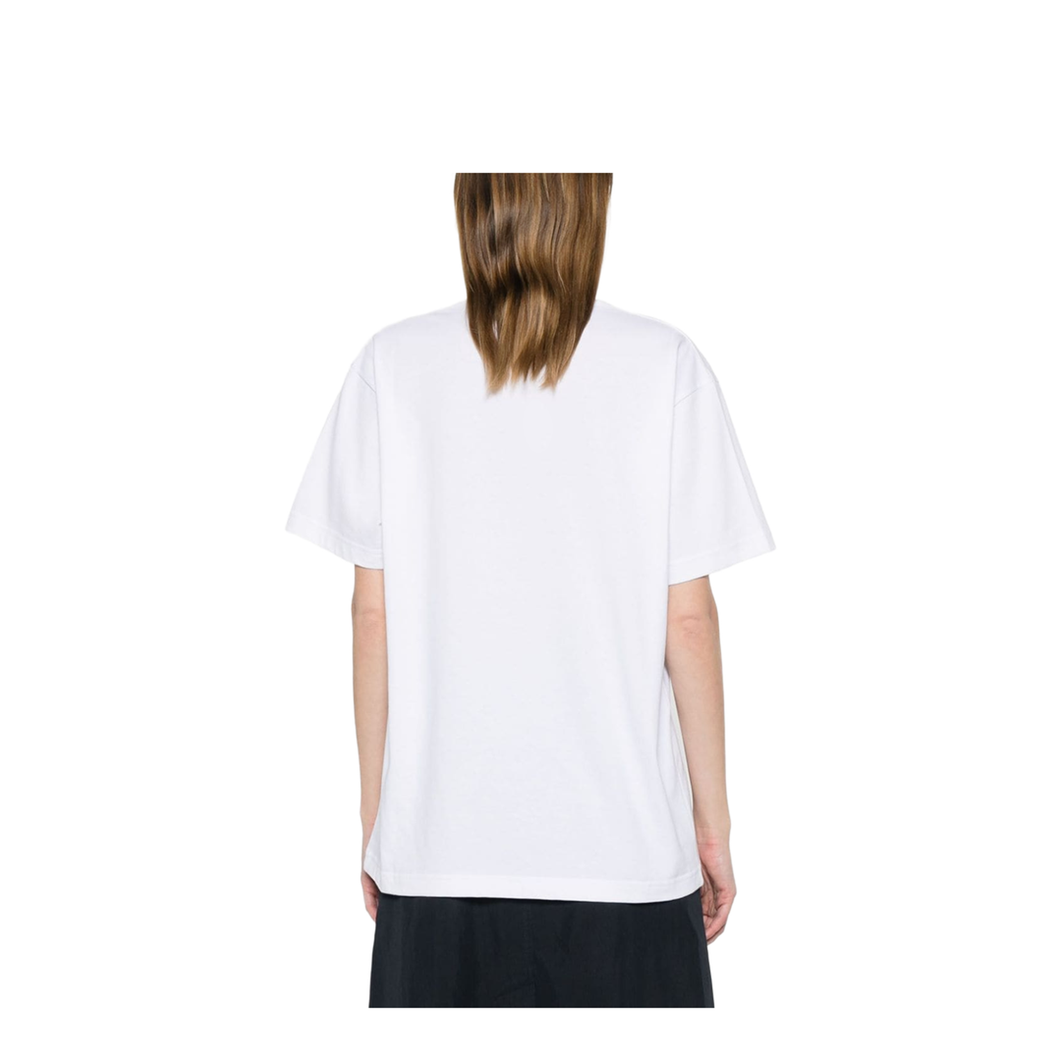 Printed Cotton Jersey T-Shirt in White