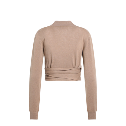 MAYFEYR - Dolce & Gabbana - Beige Wrap Cardigan In Cashmere - FXVB4TJBW0QM0172