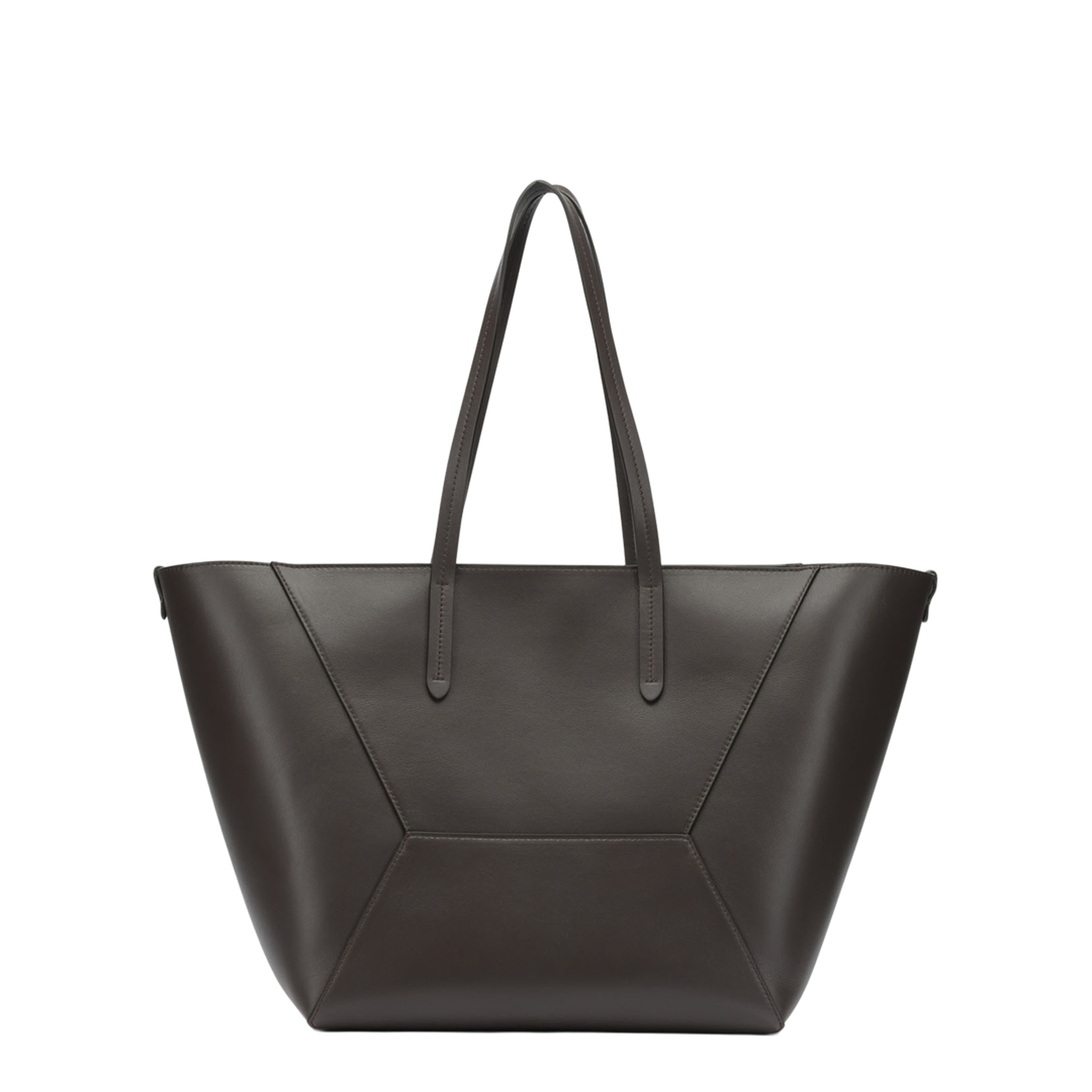Brown Tote Bag With Logo Lettering On The Front