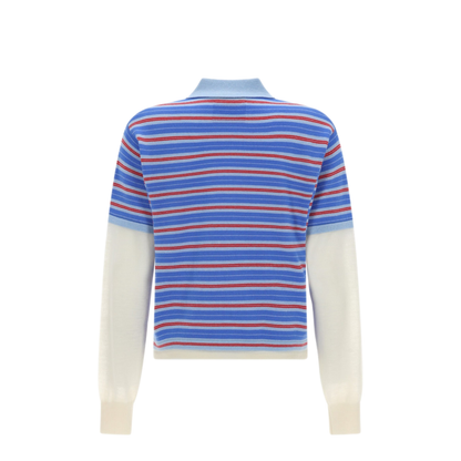 MAYFEYR - Guest In Residence - Layered Stripe Rugby Polo Shirt - W40710JLCLRSKYCO