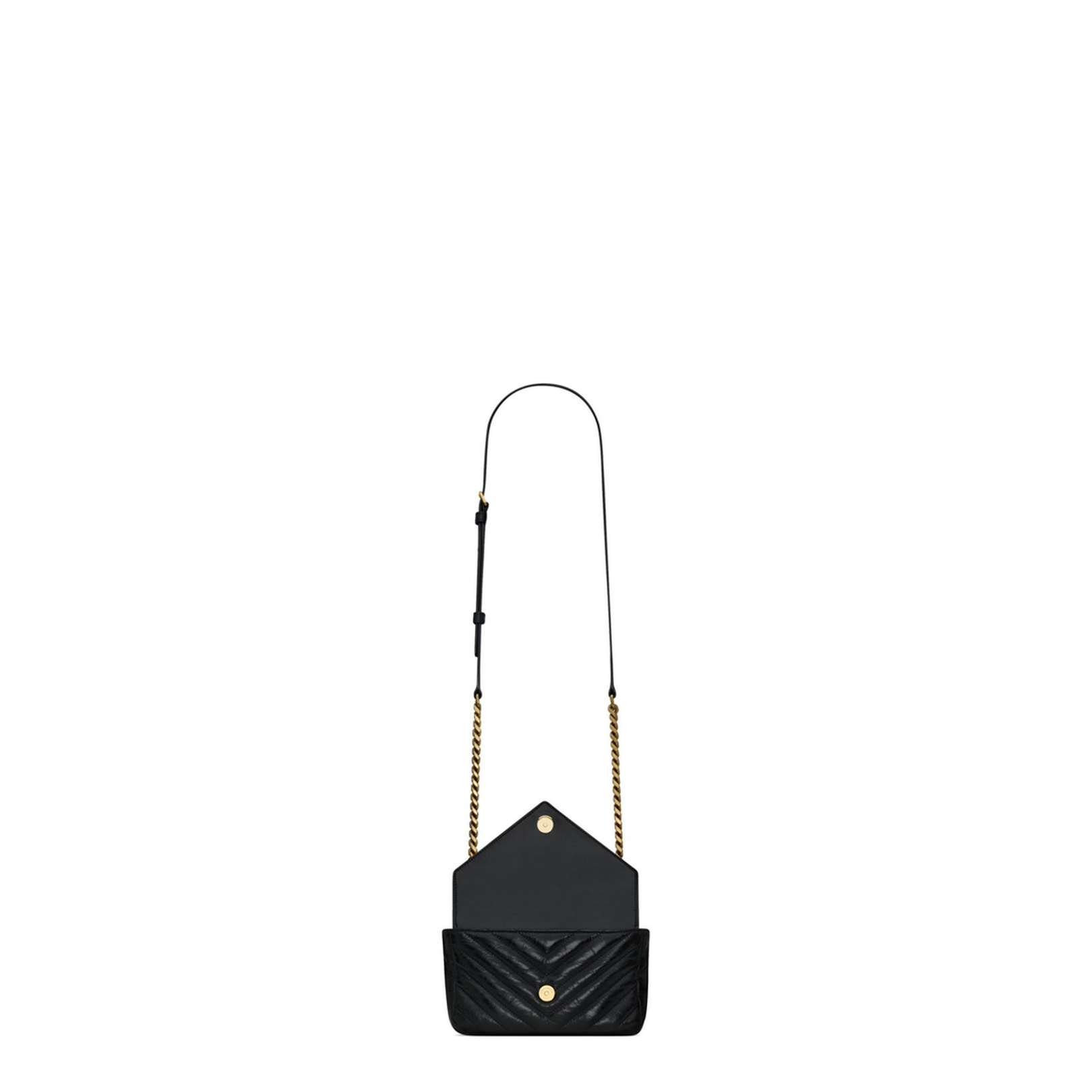 Black Leather Mini College Handbag