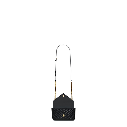 Black Leather Mini College Handbag