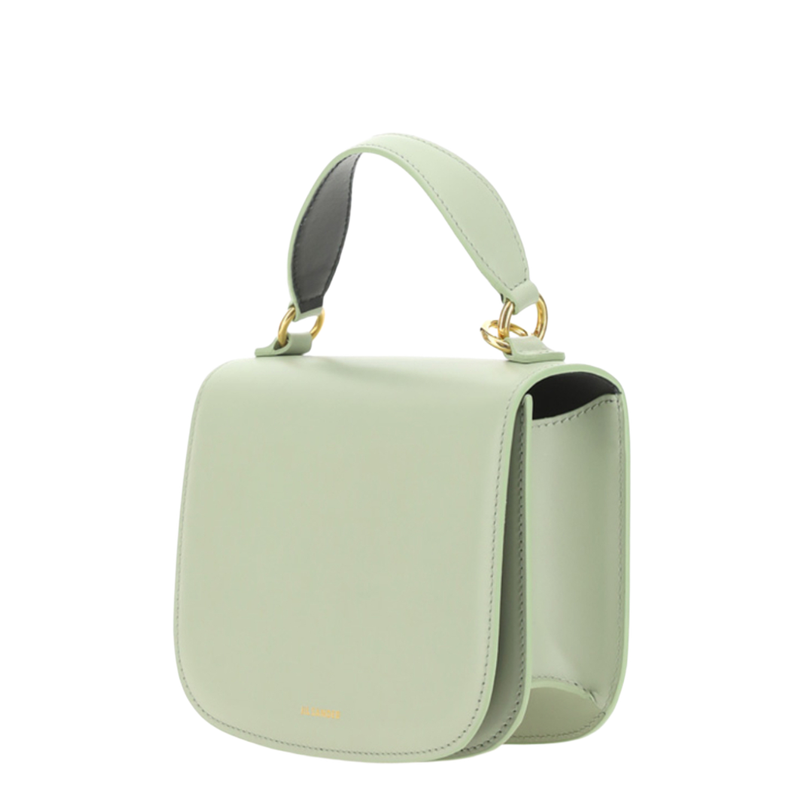 Leather Messenger Bag in Green