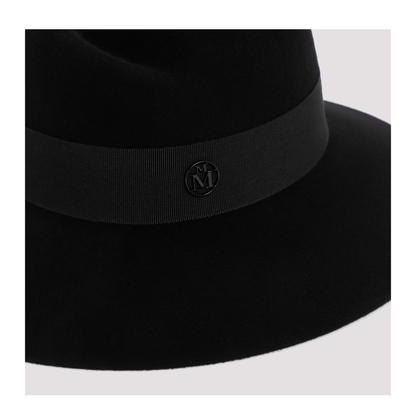 MAYFEYR - MAISON MICHEL - Black Wool Virginie Hat - 1001121001BLACK