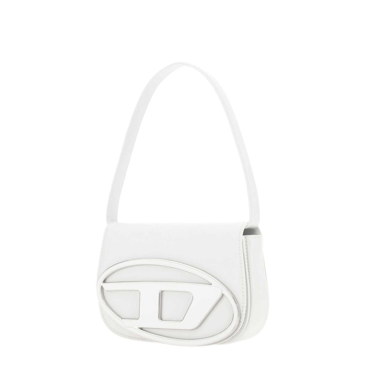 Small Calfskin Shoulder Bag - White