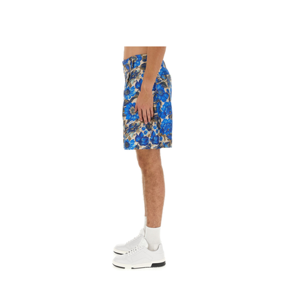 Short All Over Blue Flower