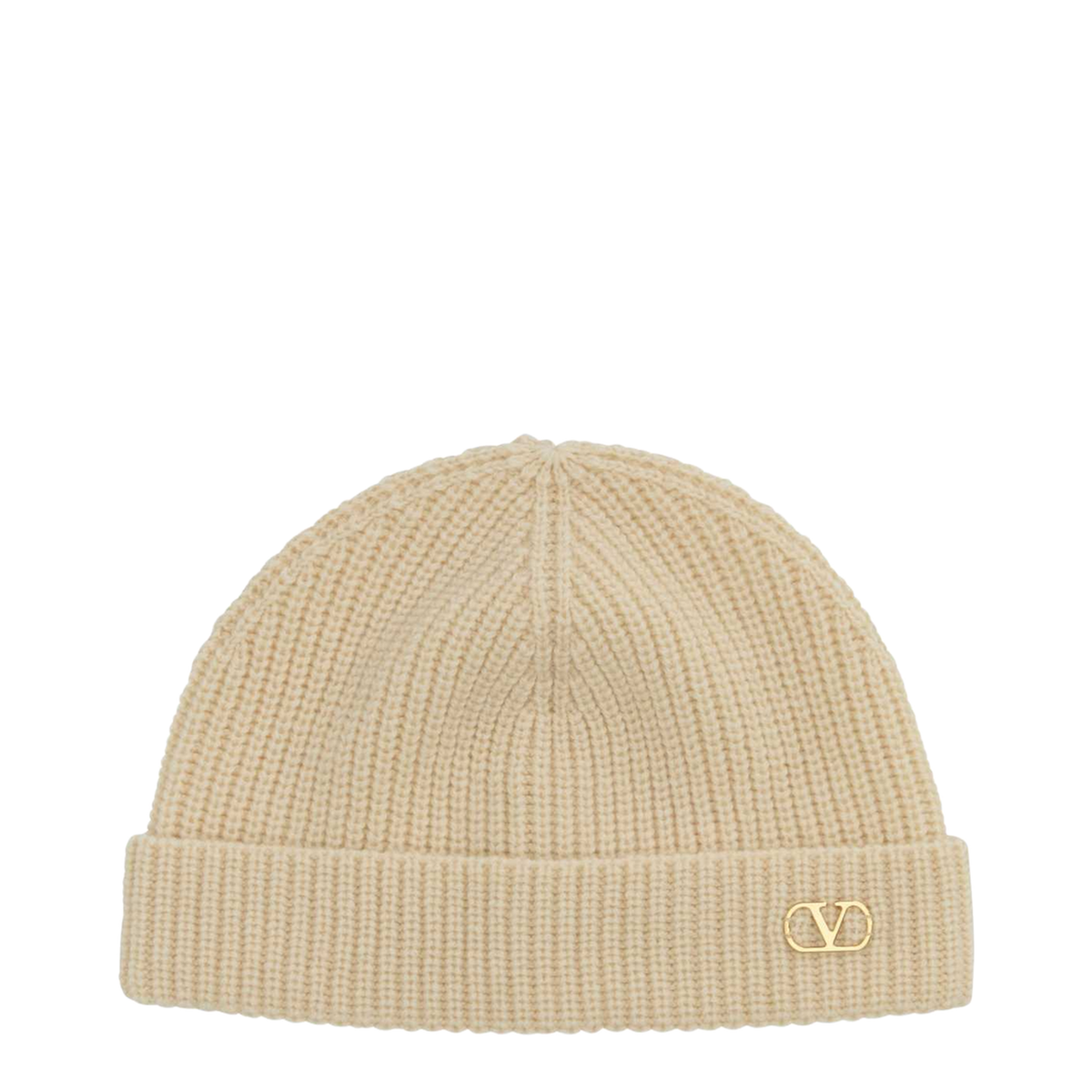 Sand Cashmere Beanie Hat