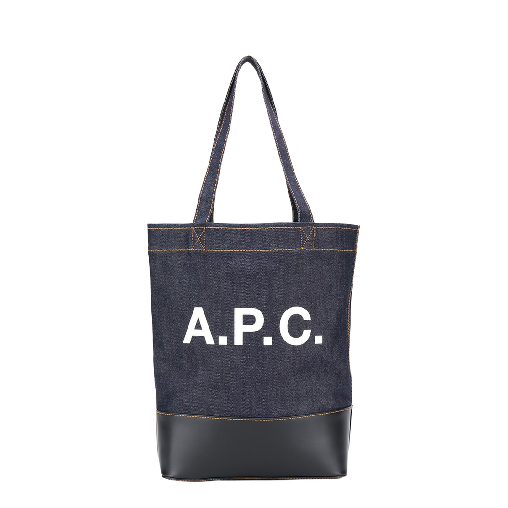 Logo Print Denim Tote