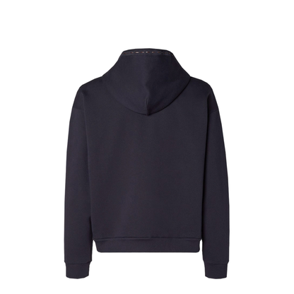 Navy Blue Cotton Zip-Up Hoodie