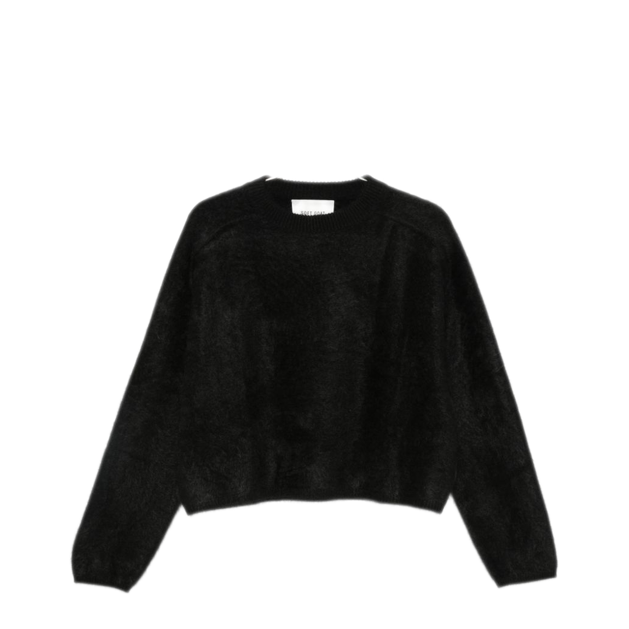 MAYFEYR - Soft Goat - Black Crewneck Cashmere Sweater - FW25SF2408400001BLACK