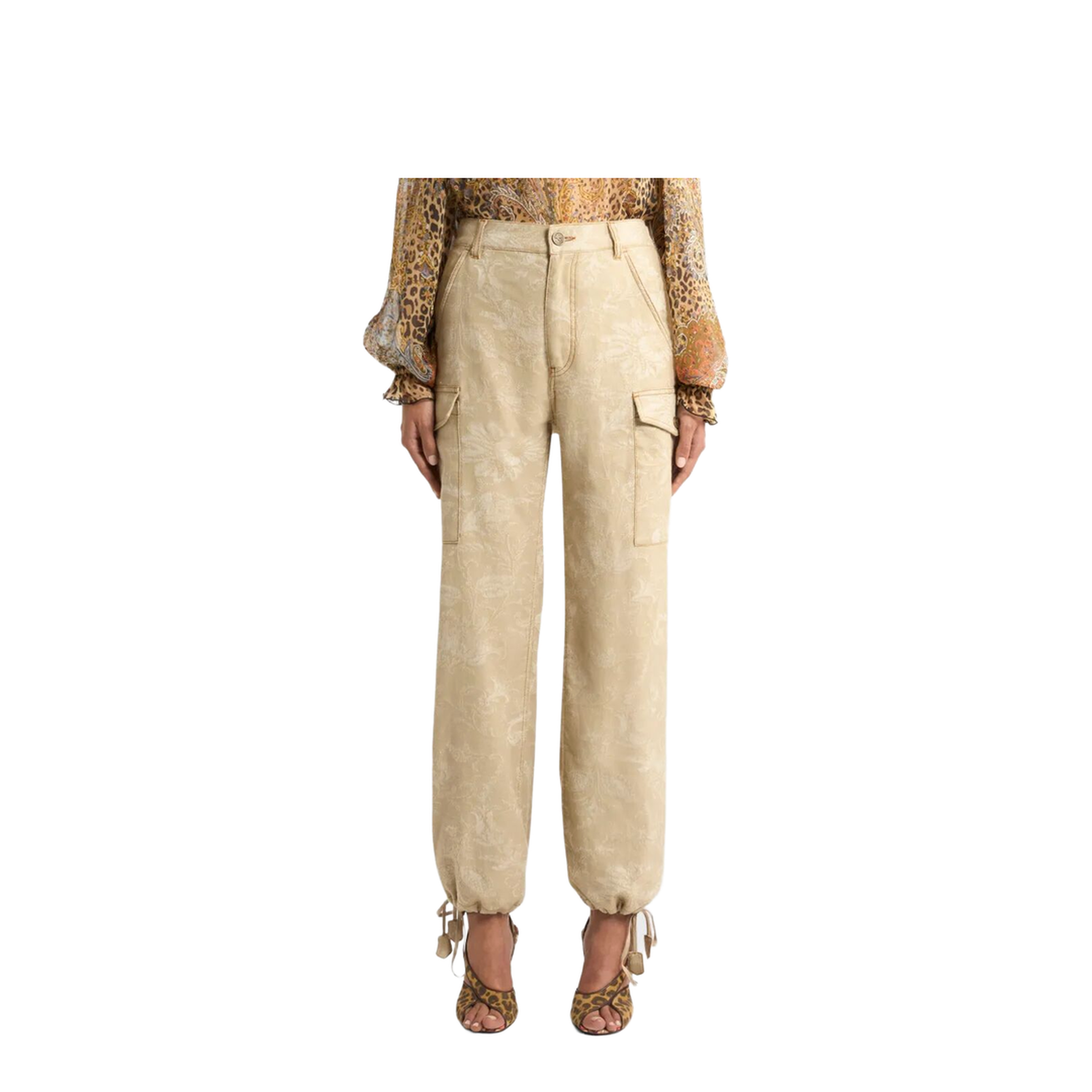 MAYFEYR - Etro - Floral Jacquard Canvas Cargo Trousers - WRNB003399TJEK7
