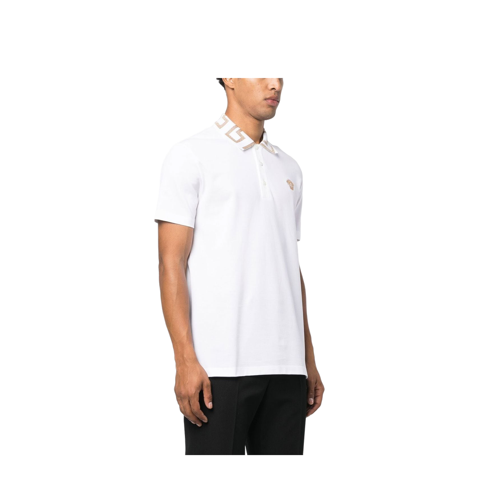 Versace Greca Short-Sleeved Polo Shirt
