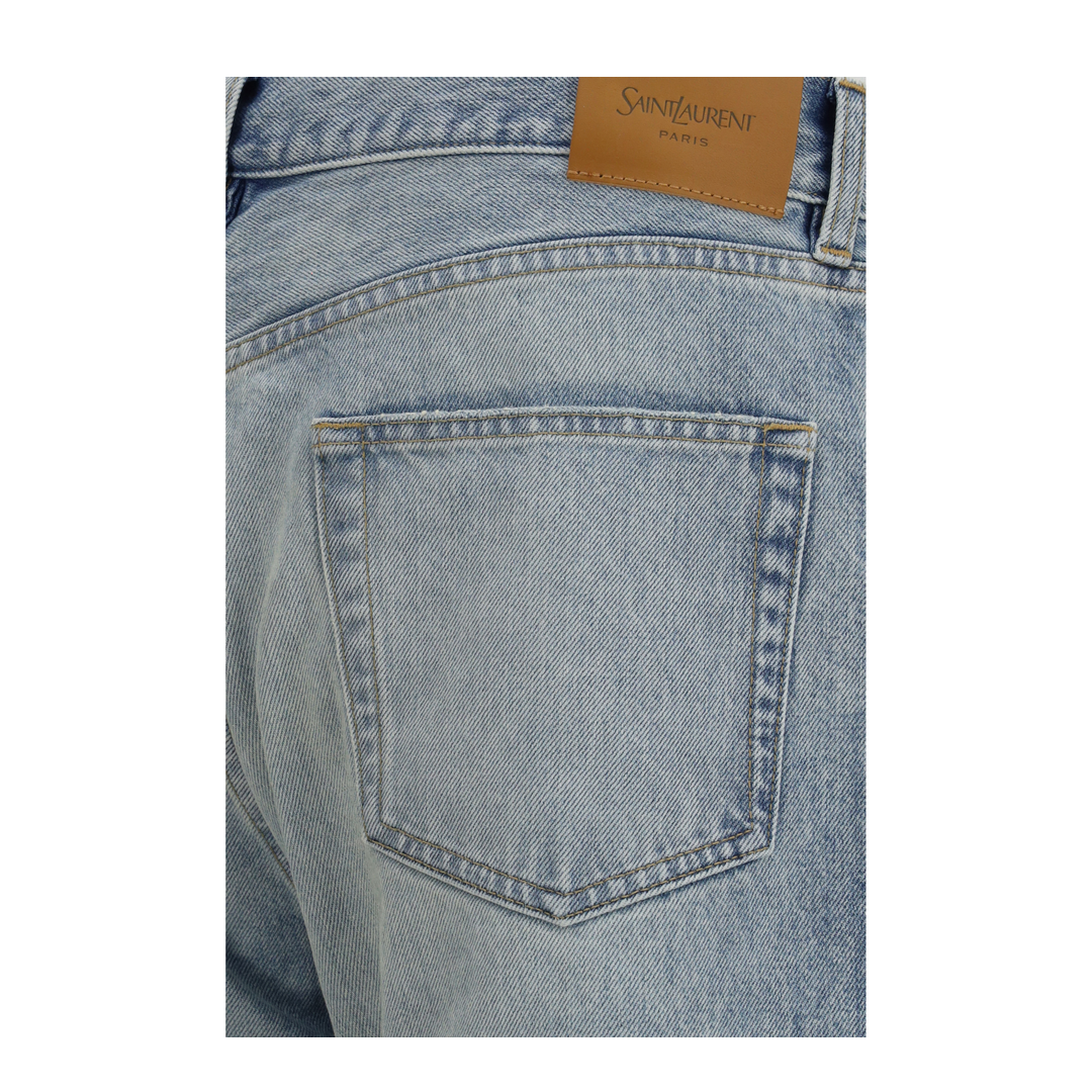 MAYFEYR - Saint Laurent - Cotton Denim Jeans With Stonewashed Finish - 795478Y35AQ