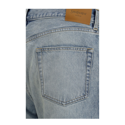 MAYFEYR - Saint Laurent - Cotton Denim Jeans With Stonewashed Finish - 795478Y35AQ