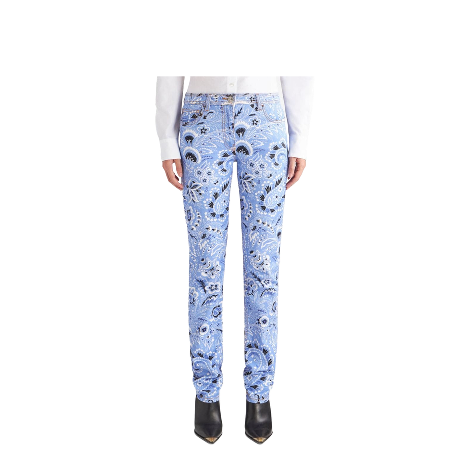 Mid-Rise Skinny Cut Denim Jeans